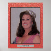 Miss America Glitzer Personal Portrait Poster