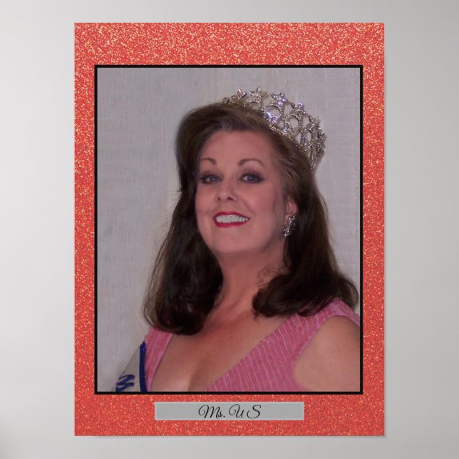 Miss America Glitzer Personal Portrait Poster (Vorne)