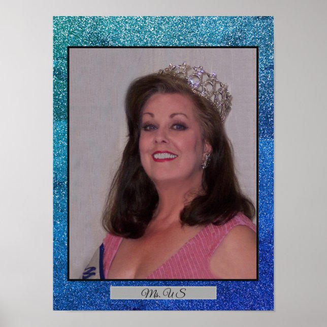 Miss America Glitzer Personal Portrait Poster (Vorne)