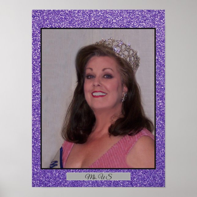 Miss America Glitzer Personal Portrait Poster (Vorne)