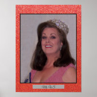 Miss America Glitzer Personal Portrait Poster