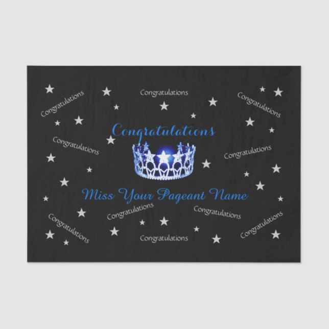 Miss America Glückwunschs Custom Tissue Paper Seidenpapier (Vorderseite)