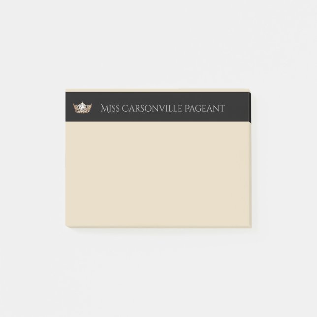Miss America Gold Crown & Name Post-it-Notes Post-it Klebezettel (Vorderseite)