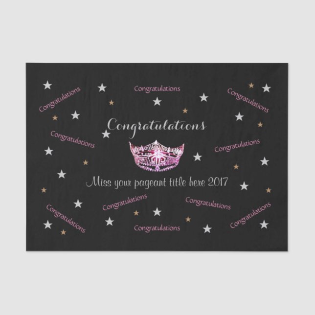 Miss America Gratulations Tissue Paper Seidenpapier (Vorderseite)