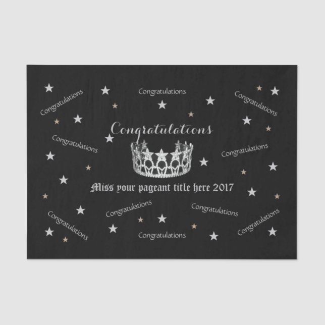 Miss America - Gratulations Tissue Paper Seidenpapier (Vorderseite)