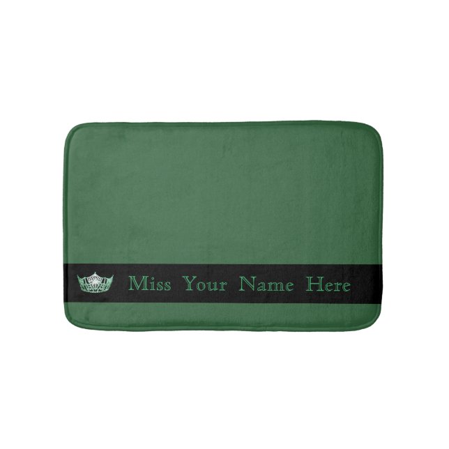 Miss America Green Crown Bath Mat Badematte (Vorderseite)