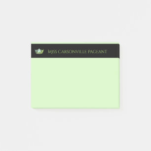 Miss America Green Crown & Name Post-it-Notes Post-it Klebezettel
