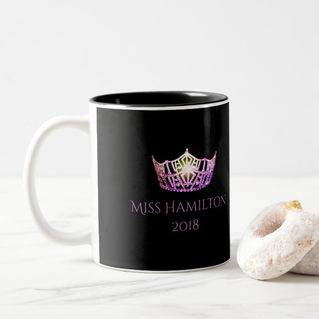 Miss America Individuelle Name Orchid Crown Tasse (Mit Donut)