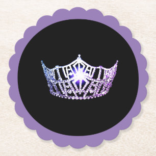 Miss America Lavender Crown Sclpd Paper Untersetze Untersetzer