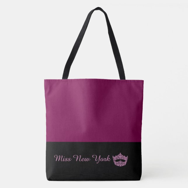 Miss America Like Crown Large Wine Tote Bag (Vorderseite)