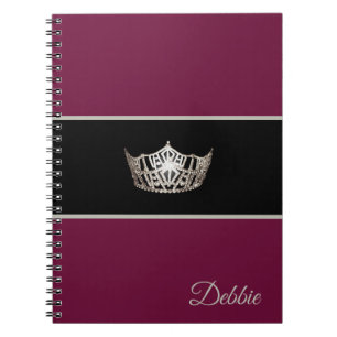 Miss America Notebook Pageant Silver Crown Notizblock