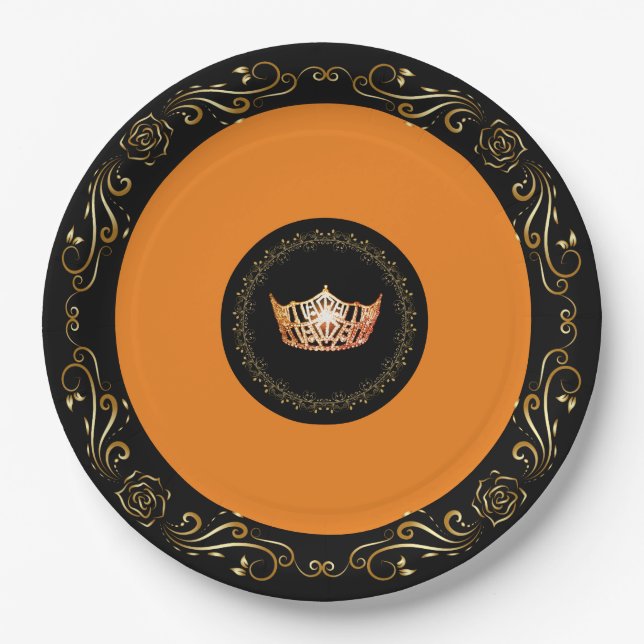 Miss America Orange Crown 9" Teller (Vorderseite)