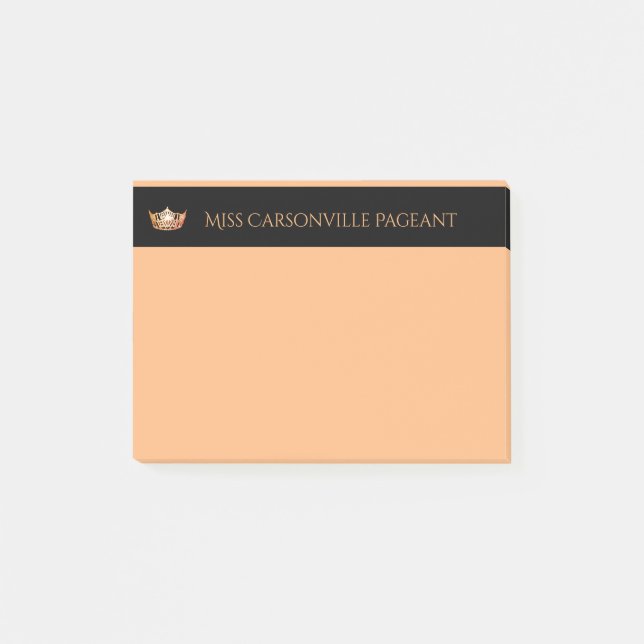 Miss America Orange Crown & Name Post-it-Notes Post-it Klebezettel (Vorderseite)
