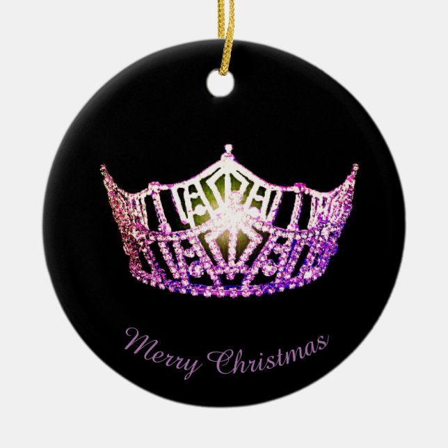 Miss America Orchid Crown Round Ornament (Vorne)