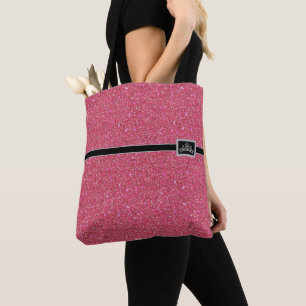 Miss America Pageant Tiara Glitzer Tote Bag