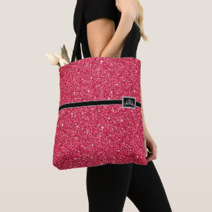 Miss America Pageant Tiara Glitzer Tote Bag
