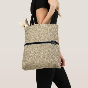 Miss America Pageant Tiara Glitzer Tote Bag