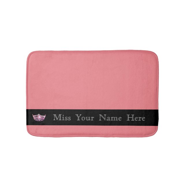 Miss America Pink Crown Bath Mat Badematte (Vorderseite)