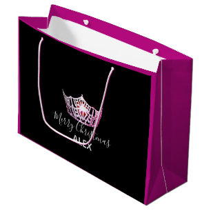 Miss America Pink Crown Fuchsia Geschenk Beutel We Große Geschenktüte