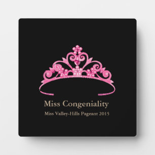 Miss America Pink Tiara Kronen Auszeichnungsplaket Fotoplatte
