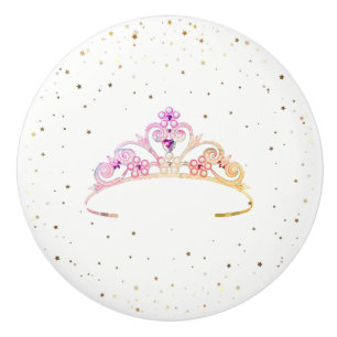 Miss America Princess Crown Keramik Cabinet Knob Keramikknauf