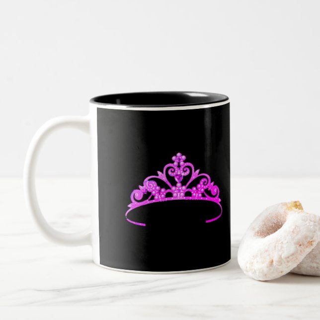 Miss America Rodeo Princess Fuchsia Crown Tasse (Mit Donut)