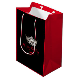 Miss America Silver Crown 2-Tone-Geschenktasche - Mittlere Geschenktüte