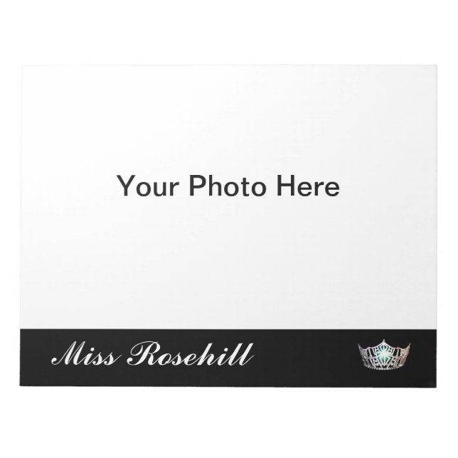 Miss America Silver Crown Autograph Pad Notizblock (Vorderseite)