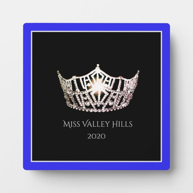 Miss America Silver Crown Awards Plaque Fotoplatte (Vorderseite)