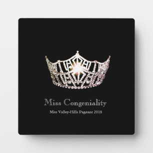 Miss America Silver Crown Awards Plaque Fotoplatte