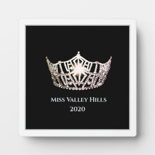 Miss America Silver Crown Awards Plaque Fotoplatte