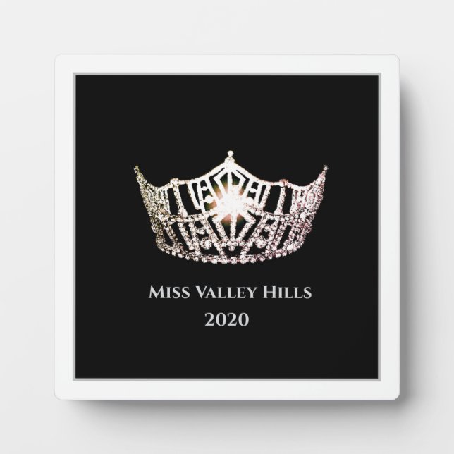 Miss America Silver Crown Awards Plaque Fotoplatte (Vorderseite)