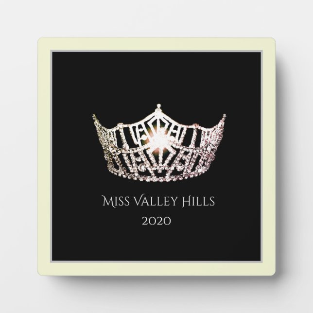 Miss America Silver Crown Awards Plaque Fotoplatte (Vorderseite)