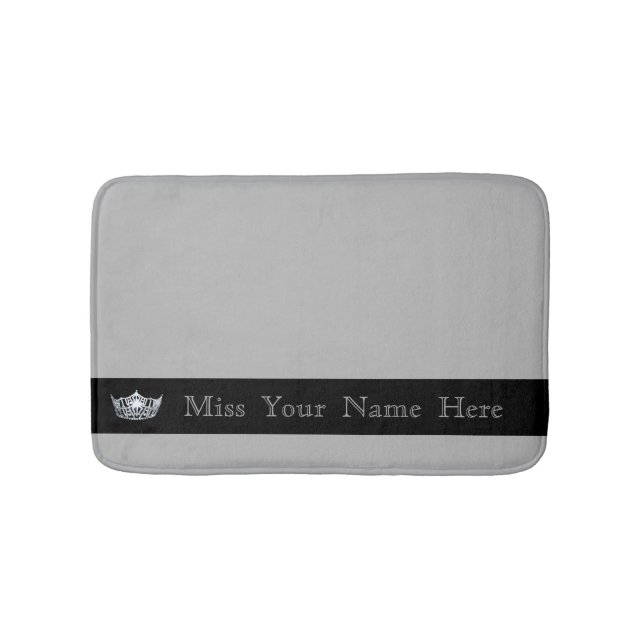 Miss America Silver Crown Bath Mat Badematte (Vorderseite)
