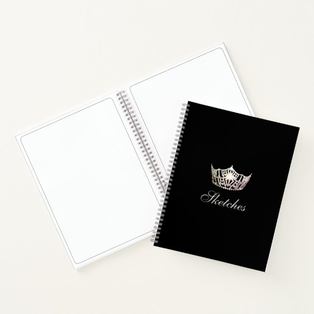Miss America Silver Crown Custom Sketchbook Notizbuch (Innenseite)