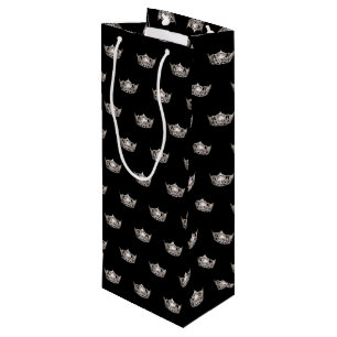 Miss America Silver Crown Geschenk Tag-Tall schlan Geschenktüte Für Weinflaschen
