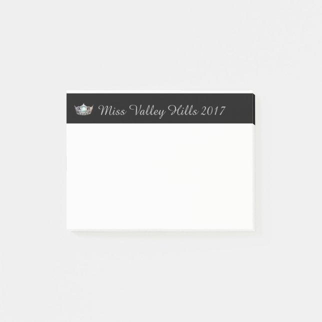 Miss America Silver Crown & Name Post-it-Notes Post-it Klebezettel (Vorderseite)