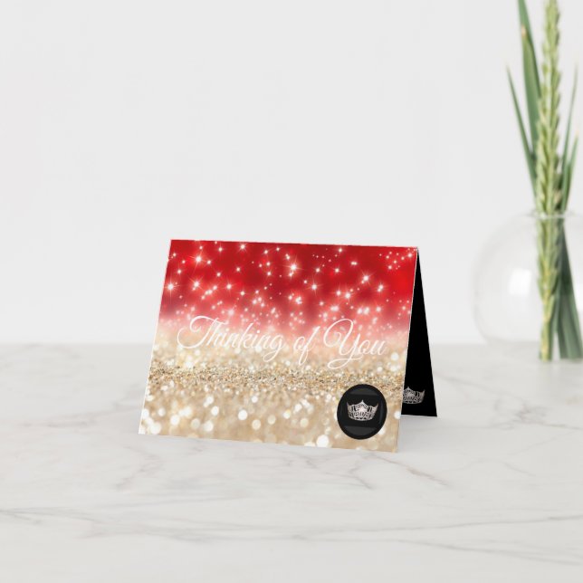 Miss America Silver Crown Note Card denken Karte (Vorderseite)