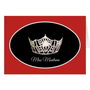 Miss America Silver Crown Note Card Red