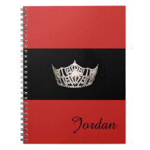 Miss America Silver Crown Notebook-Individuelle Na