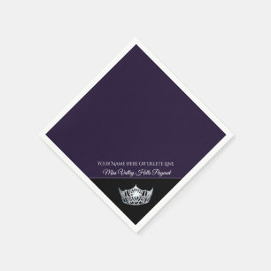 Miss America Silver Crown Paper Napkins Serviette