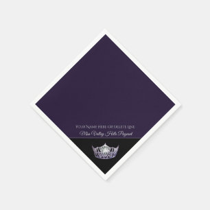Miss America Silver Crown Paper Napkins Serviette