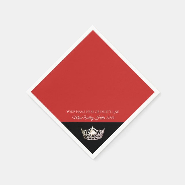 Miss America Silver Crown Paper Napkins Serviette (Ecke)