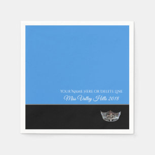 Miss America Silver Crown Paper Napkins Serviette