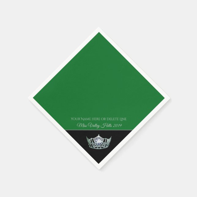 Miss America Silver Crown Paper Napkins Serviette (Ecke)