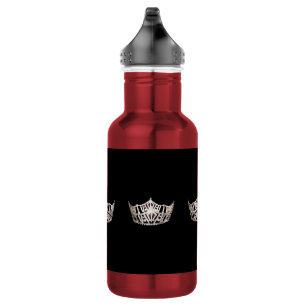 Miss America Silver Crown Pexagon Water Flasche Trinkflasche