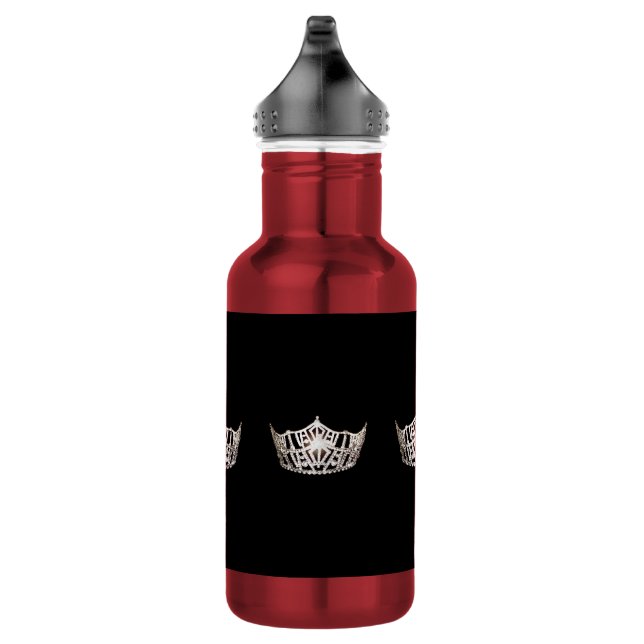 Miss America Silver Crown Pexagon Water Flasche Trinkflasche (Rechts)
