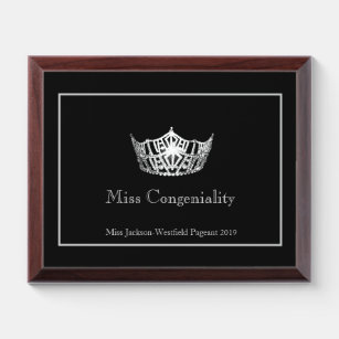 Miss America Silver Crown Plaque Awardplakette