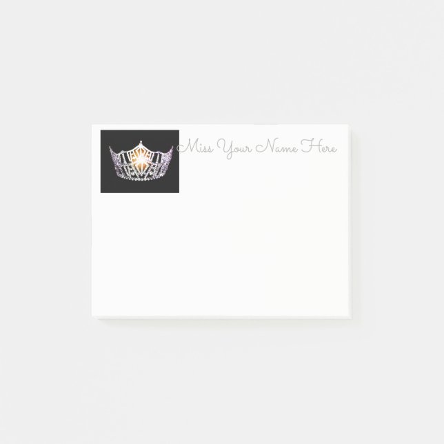 Miss America Silver Crown Post-it-Notes Post-it Klebezettel (Vorderseite)