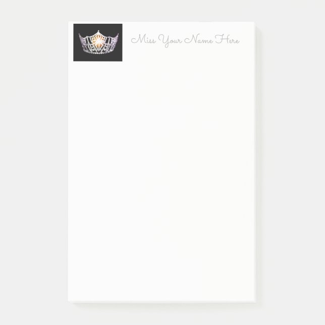 Miss America Silver Crown Post-it-Notes Post-it Klebezettel (Vorderseite)